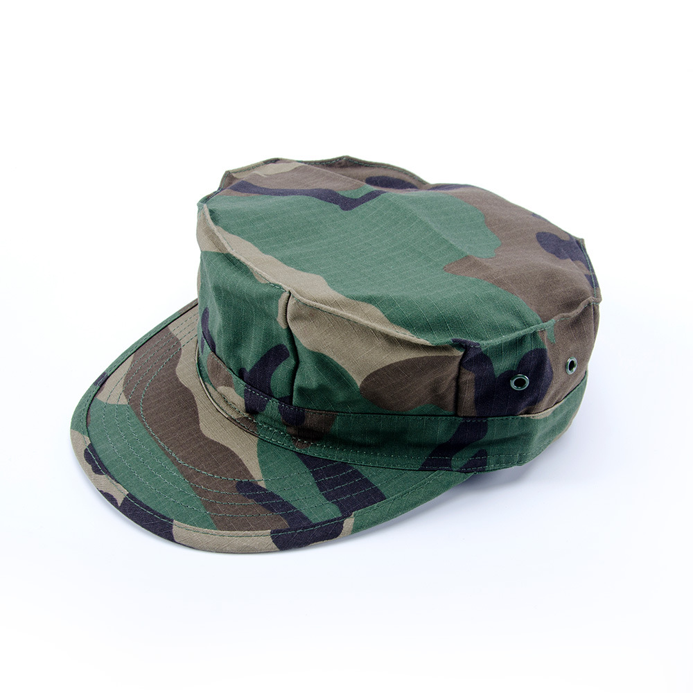Camouflage Octagonal Hat for Student Military Training, Tactical Summer Sun Visor